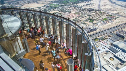 At The Top Burj Khalifa entrance with afternoon tea at Al Bayt